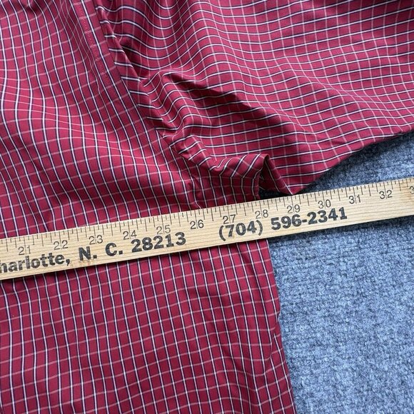 Eddie Bauer Shirt Mens 2XL XXL Red Plaid Wrinkle Resistant Button Down Dress - Picture 7 of 10